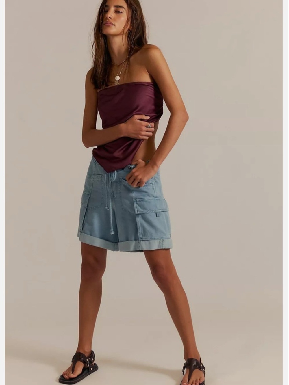 9357.  Free People Frankie Washed Shorts